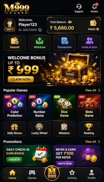 m999 game dashboard image