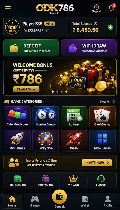 odk786 game dashboard image
